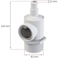 Miniatyrbillede 2 af 4: 9-100-9001 Universal Vægreplacement Stik Kompatibel med Polaris Zodiac 280 380 180 med Robot Hale Skum børste
