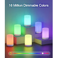 Miniatyrbild 5 av 5: Smart lampa, LED-sängbordslampor, RGB-färgförändring dimbar &
