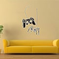 Miniatyrbilde 2 av 5: Spillromdekor, “Dual Gamepad” Gutteromsdekorasjoner for soverom