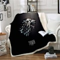 Miniatyrbilde 1 av 5: Game of Thrones Tepper og Pledd Trykte Vintertepper Pledd Bærbare Reisetepper Fløyel Flanell Fleece Teppe (D) 150*200cm