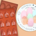Miniatyrbilde 4 av 5: 2 stk Madeleine-form, silikon, 9-hulls Madeleine-bakingsform, non-stick Madele