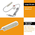 Miniatyrbillede 5 af 5: LED Symaskine Lys 30LEDs Fleksibel Svanehals Arbejdslys til
