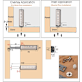 Pikkukuva 5 / 5: 6 kappaletta Push to Open Magnet Cabinet Door - Push Open Magnetic Closet Door Closer for Cabinet System - Buffer Hinge Latch Latches - Metal Magnetic Latch