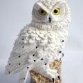 Miniatyrbillede 1 af 5: Harpiksugle Ornament Simuleret Ugle i Have Gård Fugle Statue Skulptur
