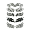 Miniatyrbillede 1 af 2: Sorte Engel Midlertidige Tatoveringer Sticker Falske Tatoveringer 2stk