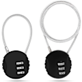 Miniatyrbillede 1 af 5: Line Kode Lås 2 Stykker Rejselås Kode Lås Skab Sports Bagage Loc