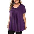 Pikkukuva 1 / 5: Naisten Plus Size Top Lyhythihainen Flowy Paita Casual Paita Tunika