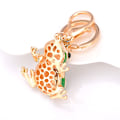 Miniatyrbillede 3 af 5: Frø nøglering rhinestone nøglering taske pung charms fødselsdagsgaver