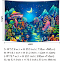 Miniatyrbild 5 av 5: Blacklight Forêt Arbres Tapisserie UV Réactif Champignon Tapisser