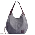 Miniatyrbild 1 av 5: Fashion Dam Multi-pocket Bomull Canvas Handväskor Axelväskor Tote Väskor