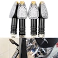 Miniatyrbild 1 av 5: 4 st/set Universal Motorcykel Led Blinkers Lång Kort Blinkers Blinkers Bärnsten Färg Tillbehör