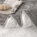 Miniatyrbillede 3 af 4: Grå Fleece Tæppe - Sherpa Tæppe - til Sofa - Varm - til Vinter (Grå, 70x100cm)