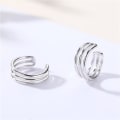 Miniatyrbilde 2 av 5: Sterling Sølv Multi-Hoop Mansjett Øredobber for Jenter Clip On Cartil
