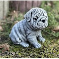 Pikkukuva 3 / 5: Stone and Style Bulldog -patsas, pakkasenkestävä ja säänkestävä - Massiivinen kivi 14*10*16CM