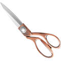 Miniatyrbillede 1 af 5: 26,5 cm kraftig saks til syning - Professionel skræddersaks i rustfrit stål og kobber til stof, læder, kjolesyning, kunstnere, studerende, D