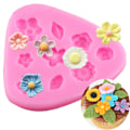 Miniatyrbillede 2 af 4: 1 stk. Blomster Silikone Fondant Form Kage Bageform Sukkerkunst Chokolade