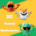 Pikkukuva 3 / 5: 3D-kirjanmerkit lapsille, hauskat eläinkirjanmerkit lapsille, pojille, tytöille ja lukemisen ystäville (gekko)