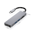 Miniatyrbillede 2 af 5: USB-C hub, 5 i 1 dockingstation til Windows-bærbare computere, Macs og andre Type-C-enheder, 28*111*9,4mm