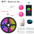 Miniatyrbilde 1 av 5: LED-stripe, fleksibel LED-stripe, stripe for trapper, rom, WiFi-kontroller (uten fjernkontroll), 2835 ikke-vanntett 30m