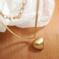 Miniatyrbild 3 av 5: Nytt franskt modetemperament dubbelt hjärtformat frostat designhänge halsband
