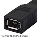 Miniatyrbillede 4 af 5: 1394 Type A 400 6 Pin Hun til 1394 Type B 800 9 Pin Han Data T