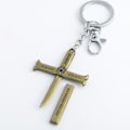 Pikkukuva 1 / 2: Dracula Mihawk Hawk-Eye Sword Cross Keychain Pendant Cosplay -asusteet