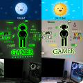 Miniatyrbild 5 av 5: Luminous Game Controller Stickers Väggdekaler Vardagsrum Sovrum