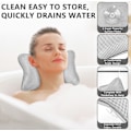 Miniatyrbild 3 av 4: Badkudde, Badkudde för Badkar, med 2 Kraftfulla Sugkoppar, för Stabilt Stöd, Ergonomisk Spa-Badkudde, Kudde för Optimal Nackavslappning (