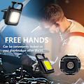Miniatyrbilde 4 av 5: Nøkkelring LED lommelykt, USB oppladbar liten COB multifunksjon