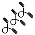 Miniatyrbillede 3 af 5: Hatteholder, Plast Hatteklips Reb til Fisketøj 3 stk Sort Hatteholder med 2 Clips