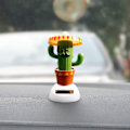 Miniatyrbild 3 av 5: Solcells-dansande leksaksdjur solcells-drivna dansande dockor gungande animerade bobble-dansare bildekor (kaktus)
