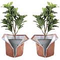 Miniatyrbillede 1 af 5: Frostbeskyttelsespose til potteplanter 40 x 40 cm 2 stk., Vinterbeskyttelse til planter, med lynlås og snøre, Nem at installere, Beholder varmen