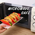 Miniatyrbilde 2 av 5: Taco-holdere 4-pakninger - Stativ i rustfritt stål i taco-stativ-stil, ovnsikkert for baking, oppvaskmaskin og grillsikkert