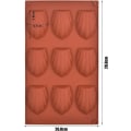 Miniatyrbilde 2 av 5: 2 stk Madeleine-form, silikon, 9-hulls Madeleine-bakingsform, non-stick Madele
