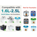 Miniatyrbilde 3 av 4: Katt Vannfontene Filter, 12 STK Triple Action Fontene Filter for Katt Fontene Utskifting med Ion Exchange Resin, Aktivt Kull for 2-2.5L Vannfontene