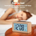 Miniatyrbild 4 av 5: Digital väckarklocka, Sängbordsklocka, Trä Digital Väckarklocka, LED Digital Klocka, Digital Klocka LED Väckarklocka Digital Klocka med Tid, Datum, Temperatur