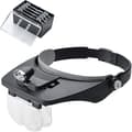 Huvudband Lupp Med 2 Led-Ljus, Med 4 Avtagbara Linser