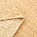 Miniatyrbilde 4 av 4: Enkel ensfarget rutete flanell firkantede tepper for sofa seng, myk koselig varm rutete fleece teppe for dobbeltseng, kontor lur teppe (gul, 1