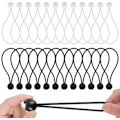 Miniatyrbilde 1 av 5: 24 Pakk Tarp Bungee-snører, Heavy Duty Elastiske Stropper med Kuler, Bungee-snøre for Telte, Camping Tarp, Flaggstenger, Bagasje og Husholdningsartikler (Svart