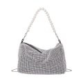 Miniatyrbillede 1 af 5: Glitter Rhinestone Skuldertaske Aften Kvinder Luksus Shiny Håndtaske Crossbody Taske