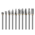 Miniatyrbilde 5 av 5: 10 stk metallfres for fresermaskin dobbeltskjærte wolfram roterende freser