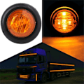 Miniatyrbilde 5 av 5: 10X LED Sidemarkerlys 12/24V LED Klaringslys Tilhenger Sidelampe Advarselslys for Lastebil Bobil (Gul)
