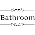 Pikkukuva 1 / 5: WC-kyltti, vinyyliseinätarra, DIY-irrotettava, pesuhuoneen kylpyhuoneen seinätaidetarra, WC-kyltti, oven A