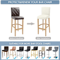 Miniatyrbild 5 av 5: Barstolöverdrag Stretch Stolsöverdrag, Universal Hög Stolsöverdrag Barstolöverdrag med Ryggstöd Lämplig för Kök, Restaurang, Bankett, Hotell (Vit