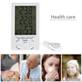 Miniatyrbillede 3 af 5: Digitalt Termometer Hygrometer, LCD Digitalt Termometer med Probe, Indendørs og Udendørs Hygrometer, Temperatur Fugtigheds Monitor, Tester Sensor til Re