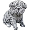 Pikkukuva 1 / 5: Stone and Style Bulldog -patsas, pakkasenkestävä ja säänkestävä - Massiivinen kivi 14*10*16CM