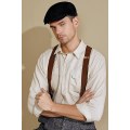 Miniatyrbilde 2 av 5: Beret Cap for Men Summer Mesh Breathable Drawstring Hat Newsboy F