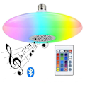 Pikkukuva 1 / 5: Led-lamppu Langaton Musiikki 30w Rgb Himmennettävä Kaukosäätimellä Väri