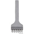 Miniatyrbillede 2 af 5: Læder sy syl, 6 spids sy syl, høj hastighed stål læder pin hul med fast afstand til stansning stempling(4mm)