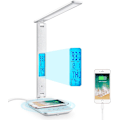 Pikkukuva 1 / 5: LED-pöytälamppu langattomalla latauksella, USB-latausportti, säädettävä